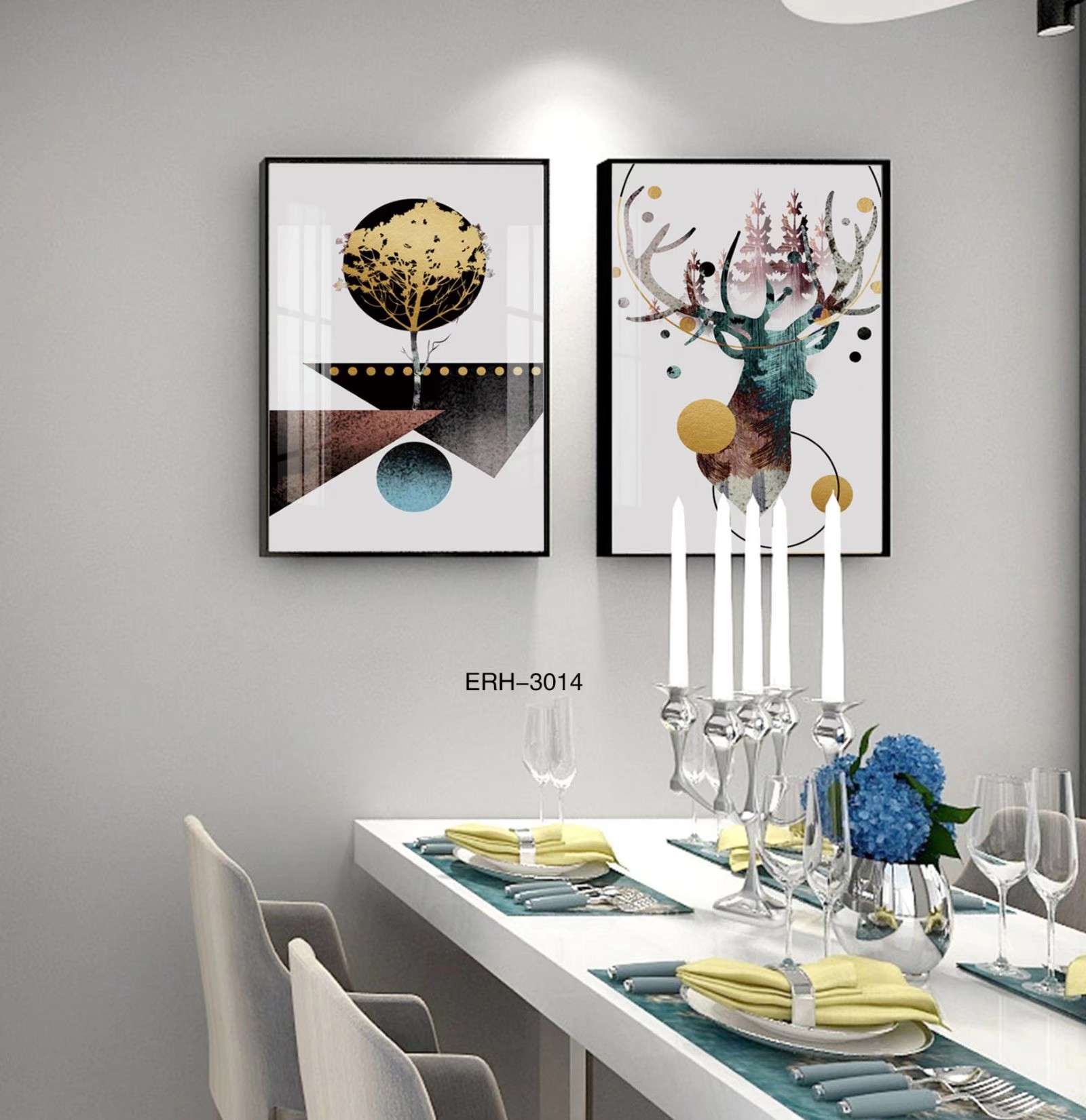 现代装饰画铝合金边框星钻画酒店工装专用简框玄关过道画餐厅沙发背景更多图库加微信：18367959008详情图9