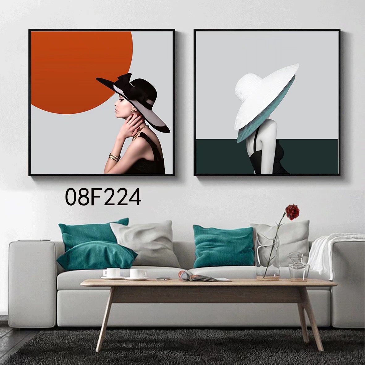 现代装饰画PS边框星钻鎏金画酒店工装专用简框画