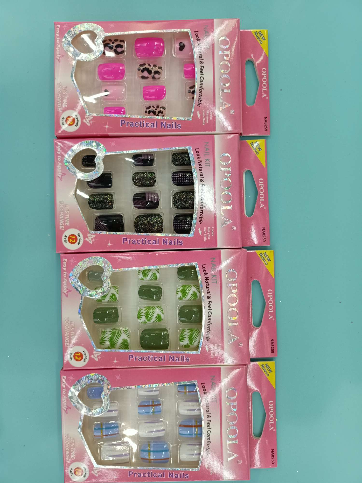 Na8259 Color Matching 12 Detachable Nail Art