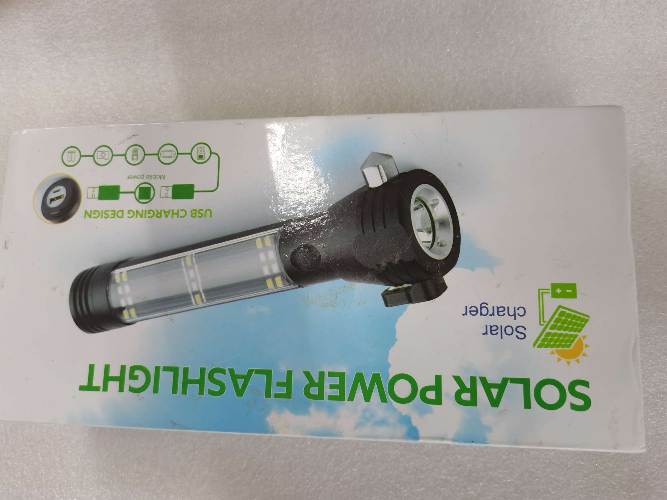 LED灯应急灯多功能应急锤带充电线礼品包装敲汽车玻璃