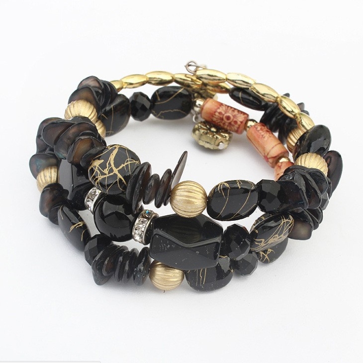 The Rose Angel trendy and fashionable bracelet, a natural stone bracelet with multiple loops, is a bestseller on the Internet Specification image