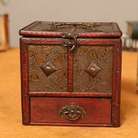 中式复古梳妆盒梳妆台桌面整理盒饰品首饰盒古风木质收纳盒化妆盒