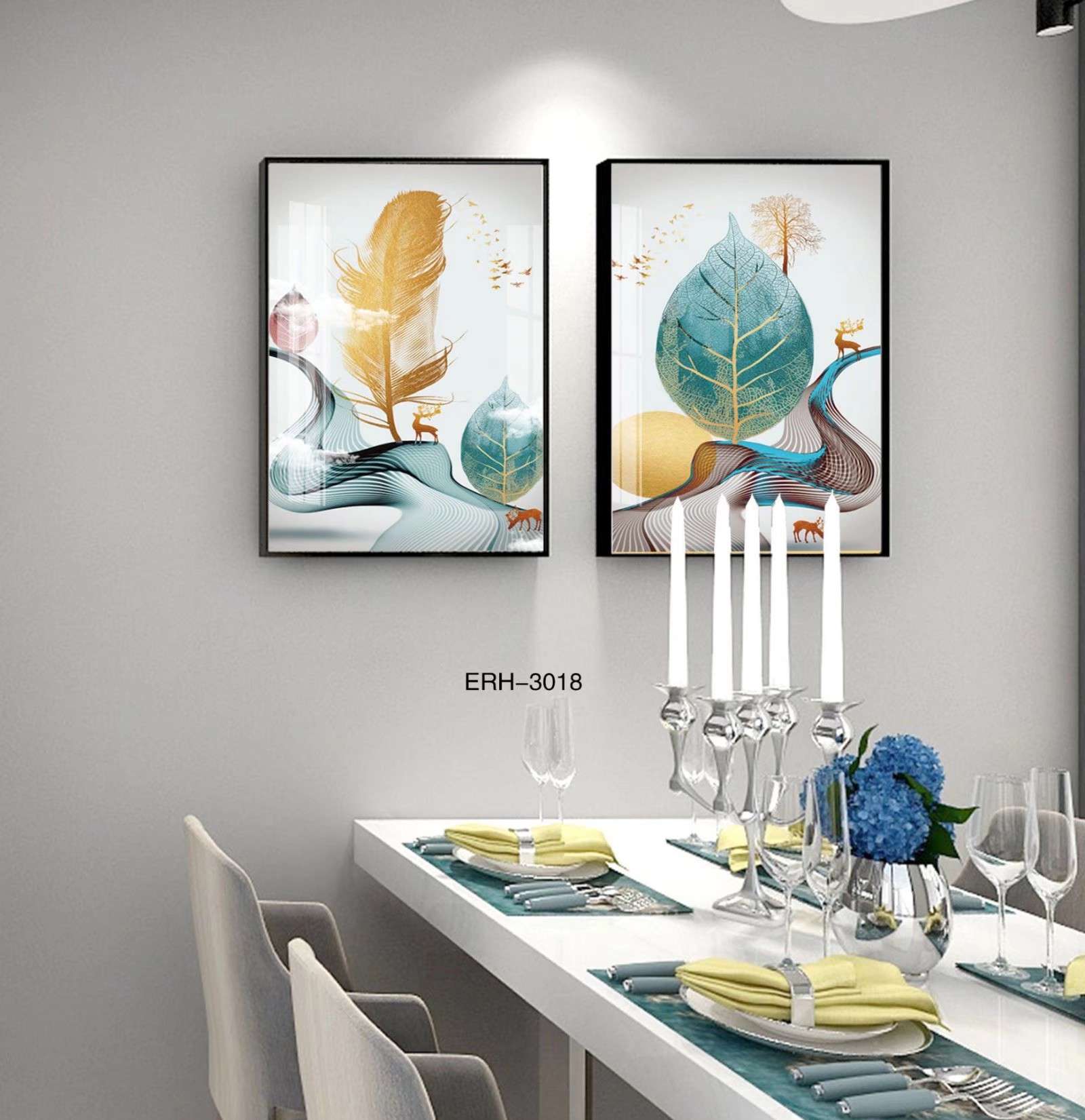 现代装饰画铝合金边框星钻画酒店工装专用简框玄关过道画餐厅沙发背景更多图库加微信：18367959008详情图6