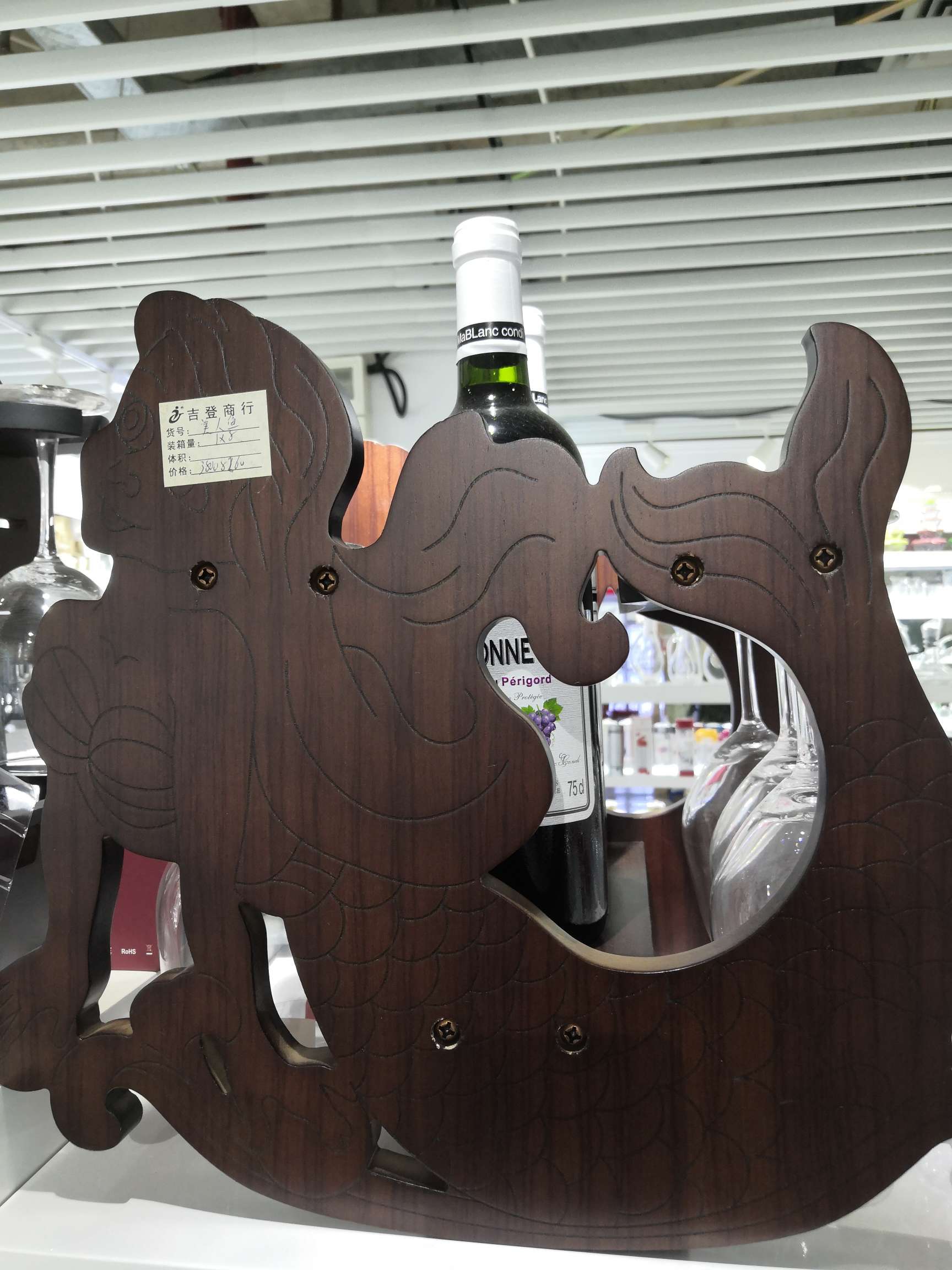 Craft jewelry mermaid red wine rack