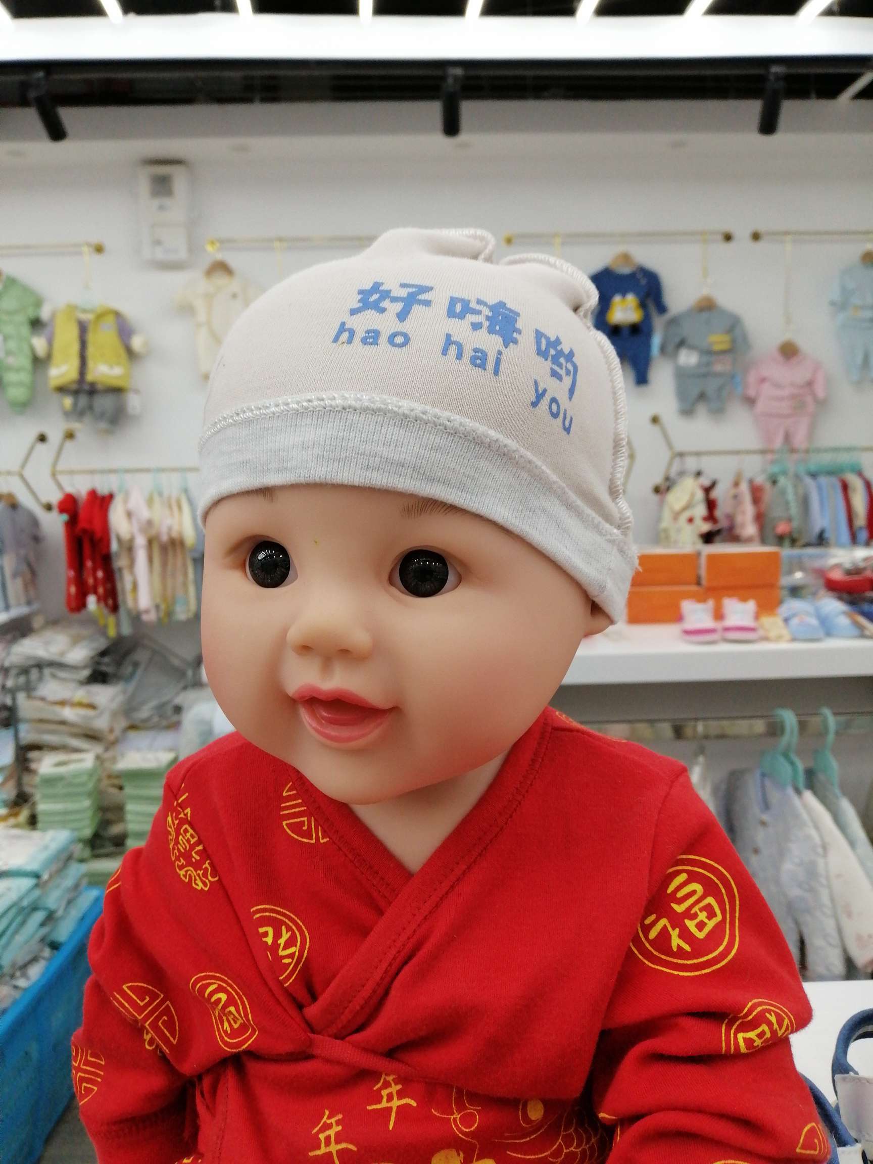 婴儿纯棉0-8个月单层春秋帽12个/包混色产品图