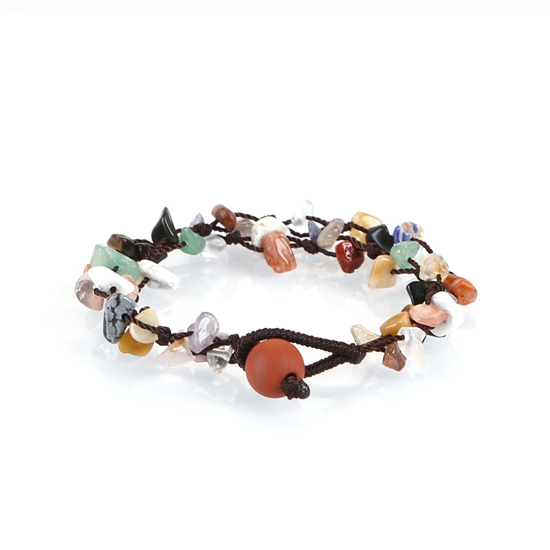 The Rose Angel hand-woven natural crushed stone bracelet is trendy and fashionable undefined