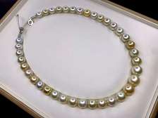 澳洲白珠金珠彩色项链桔城珍珠礼品珠宝首饰