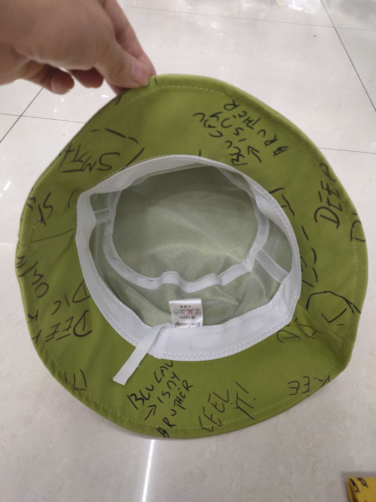English and Korean version fisherman's hat Specification image