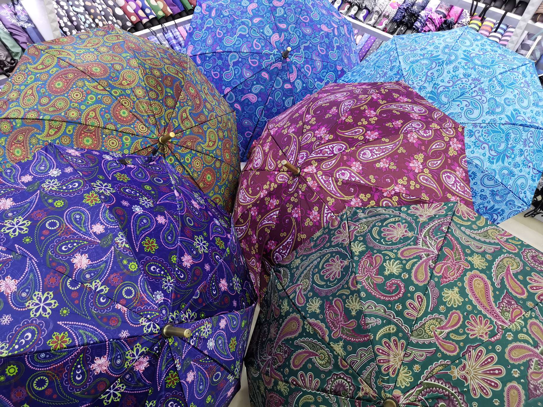 Factory direct sales of straight-handled umbrellas and colored lilac umbrellas details Picture