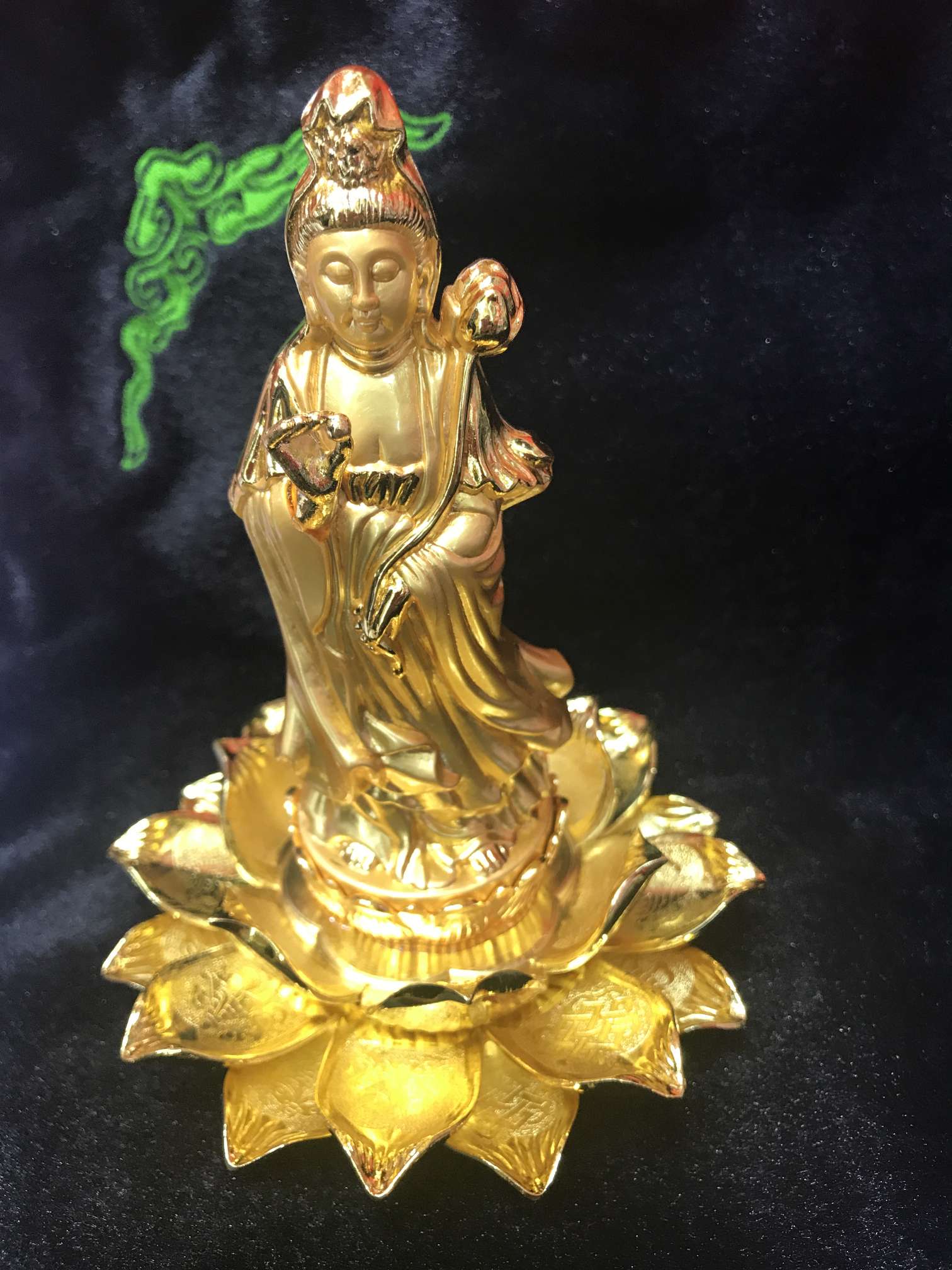 Alloy three-dimensional Lotus Guanyin series undefined