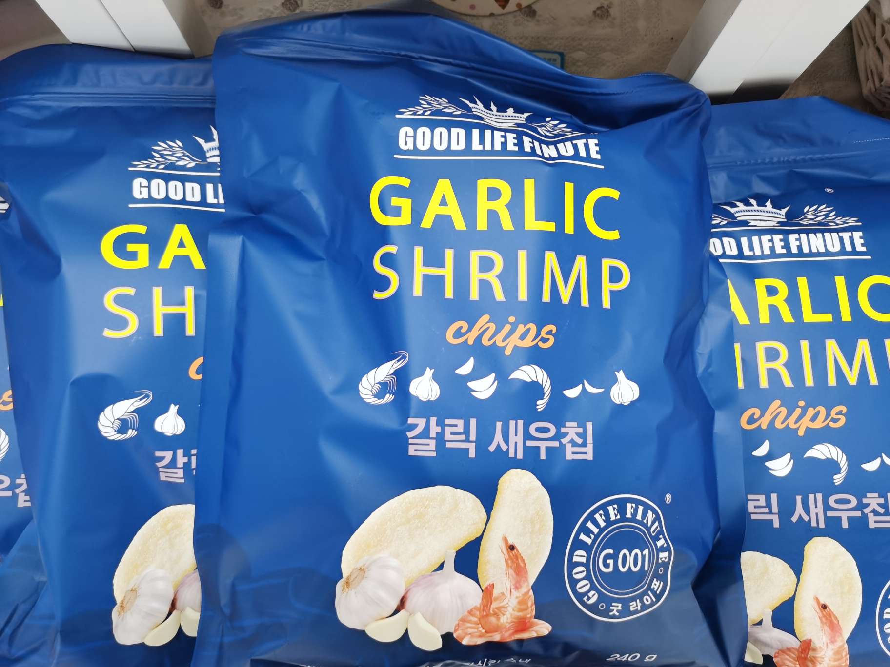 趣莱福蒜味虾片