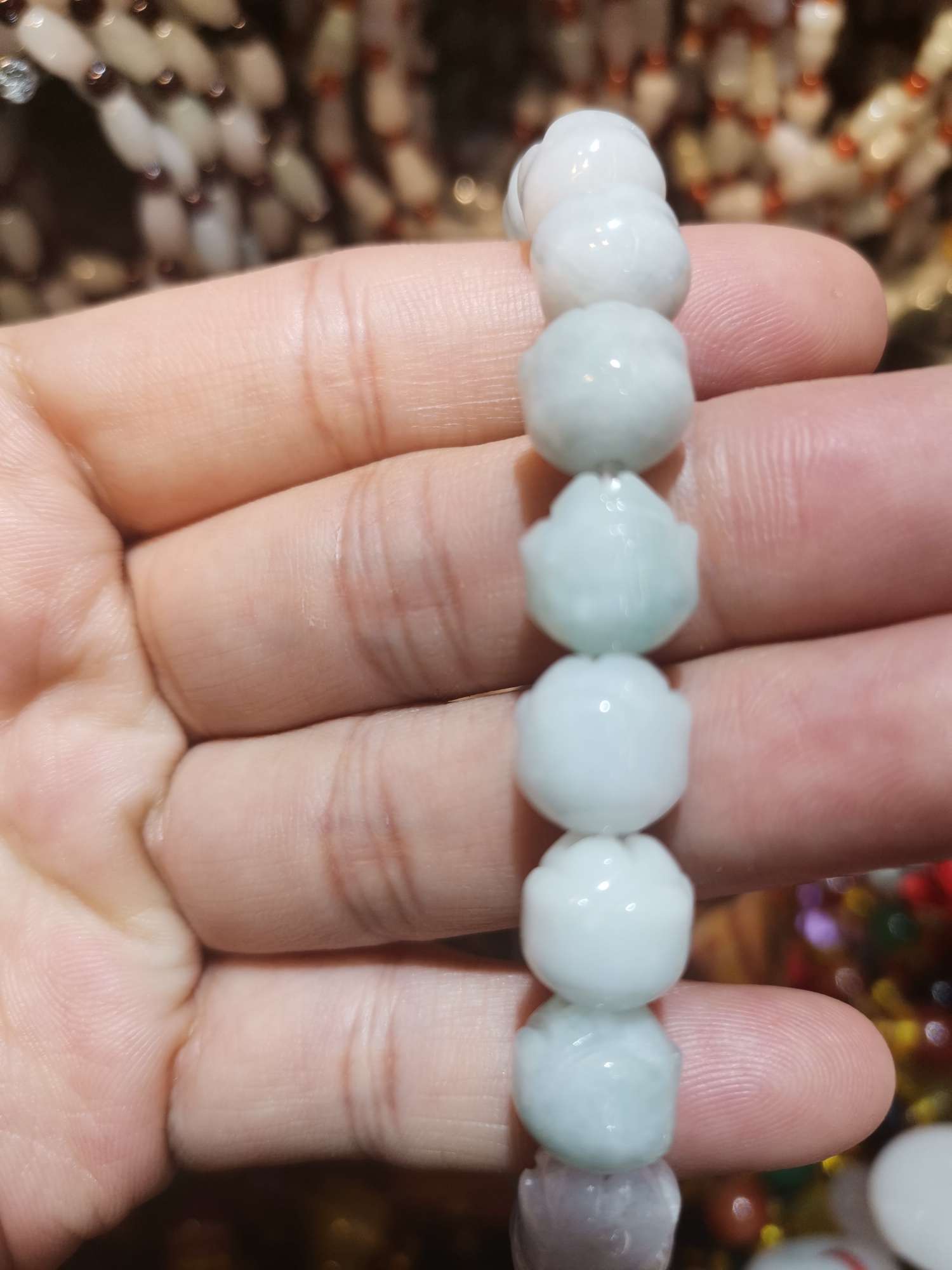 Myanmar esmeralda pulsera loto grande undefined