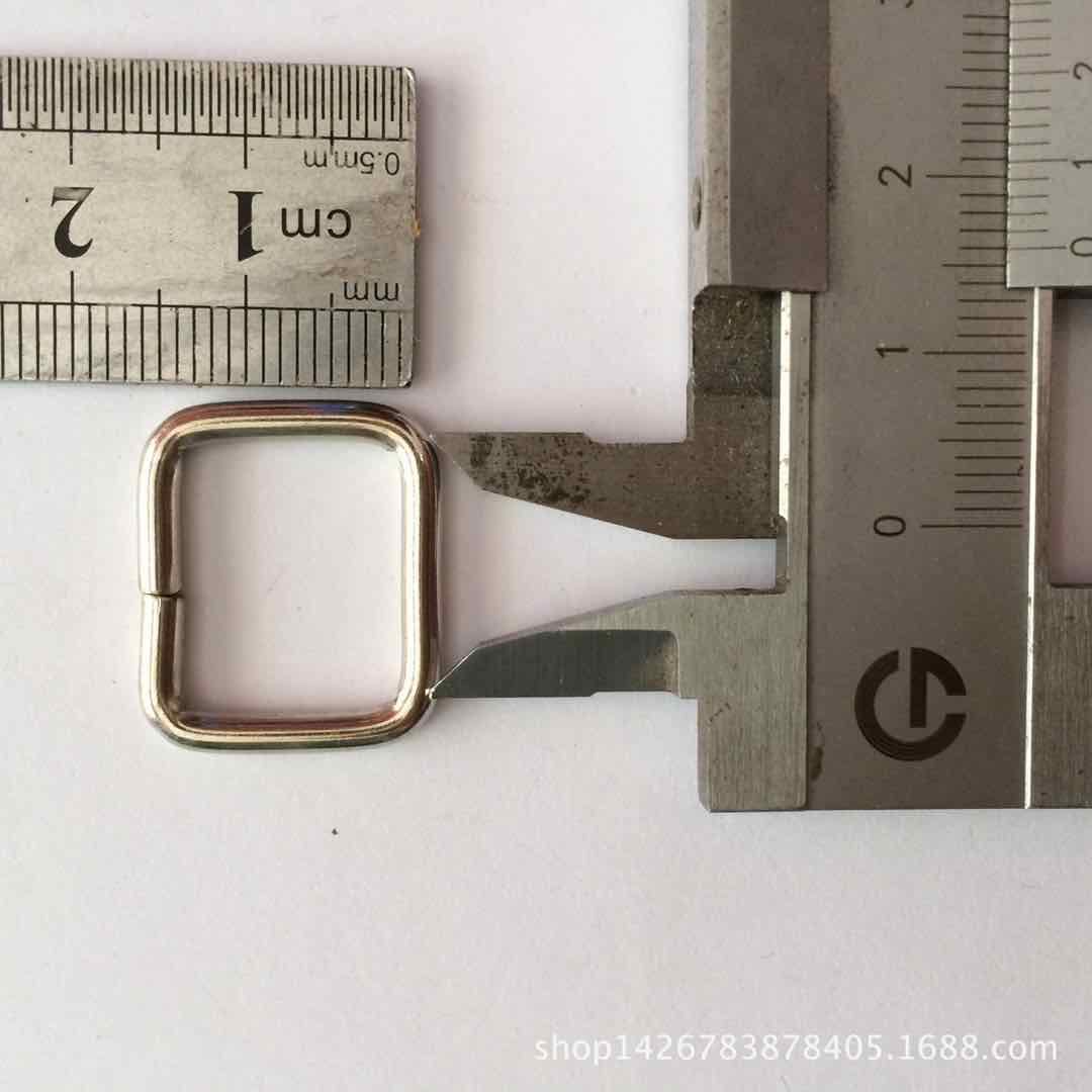 Factory direct sales of high-quality luggage hardware accessories, iron wire square buckle, mouth letter, two-level buckle, ice packs available for customization Specification image