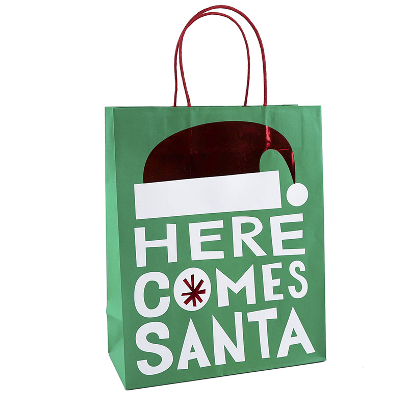 圣诞礼品袋 纸袋烫金系列图片文字款好看包装礼品袋详情图4