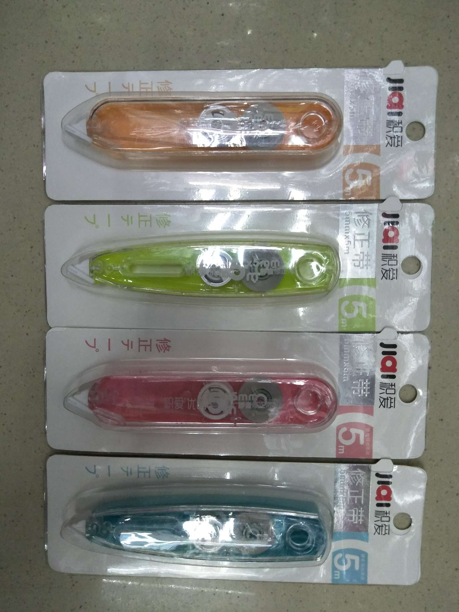 5mm*5m simple mute correction tape color card