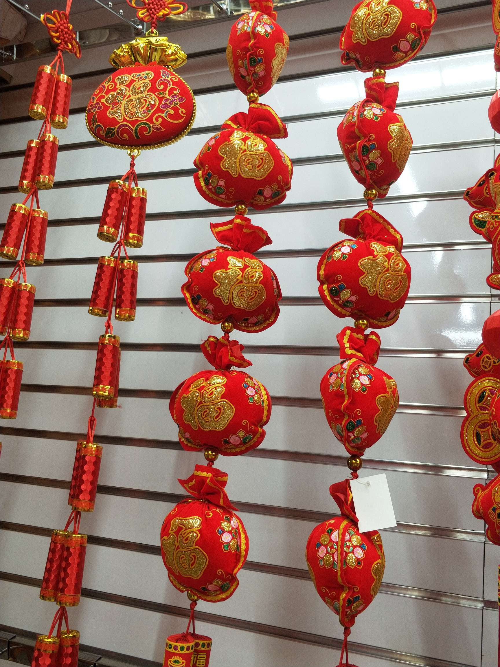 Home decoration, festival gifts, velvet printed money bags, lucky bags, pendants, 120cm details Picture