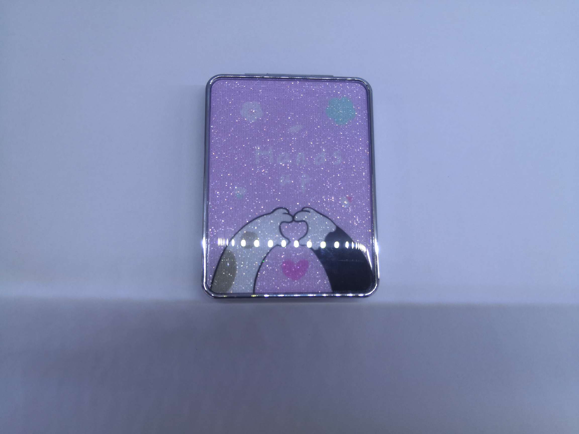 长方形闪粉滴胶镜子