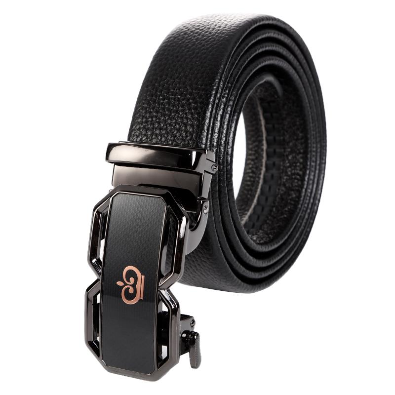 生产高档男士头层牛皮自动扣腰带双面荔枝纹商务真皮皮带正品新款 休闲皮带 学生西装皮带自主品牌腰带 70 71 72 73详情图7