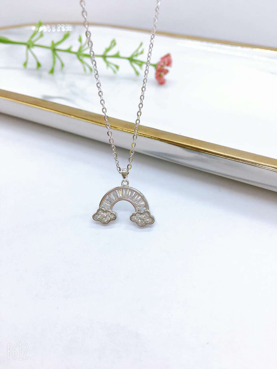 Rainbow 🌈 sterling silver necklace
