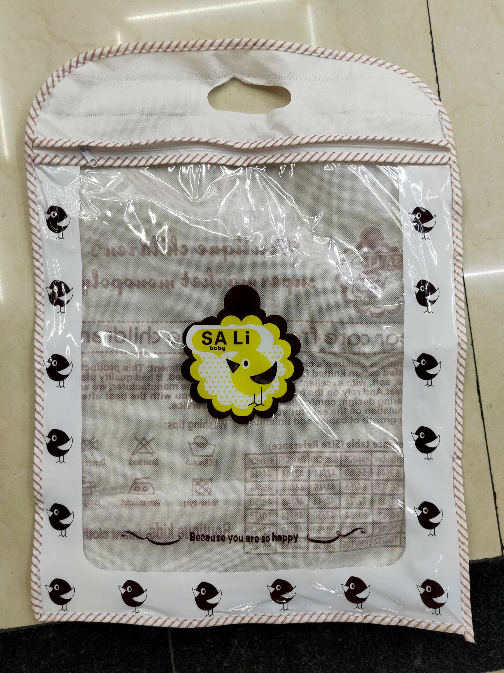Non-woven fabric and PVC packaging bags