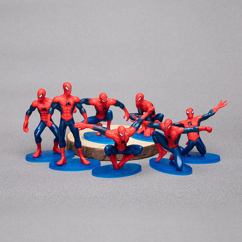 7款蜘蛛手办 动漫周边英雄公仔玩具模型汽车蛋糕装饰摆件