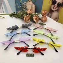 Flame rimless glasses