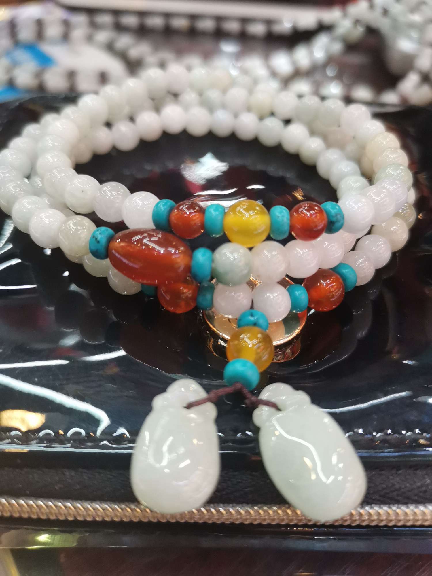Pulsera esmeralda 3 círculos Specification image