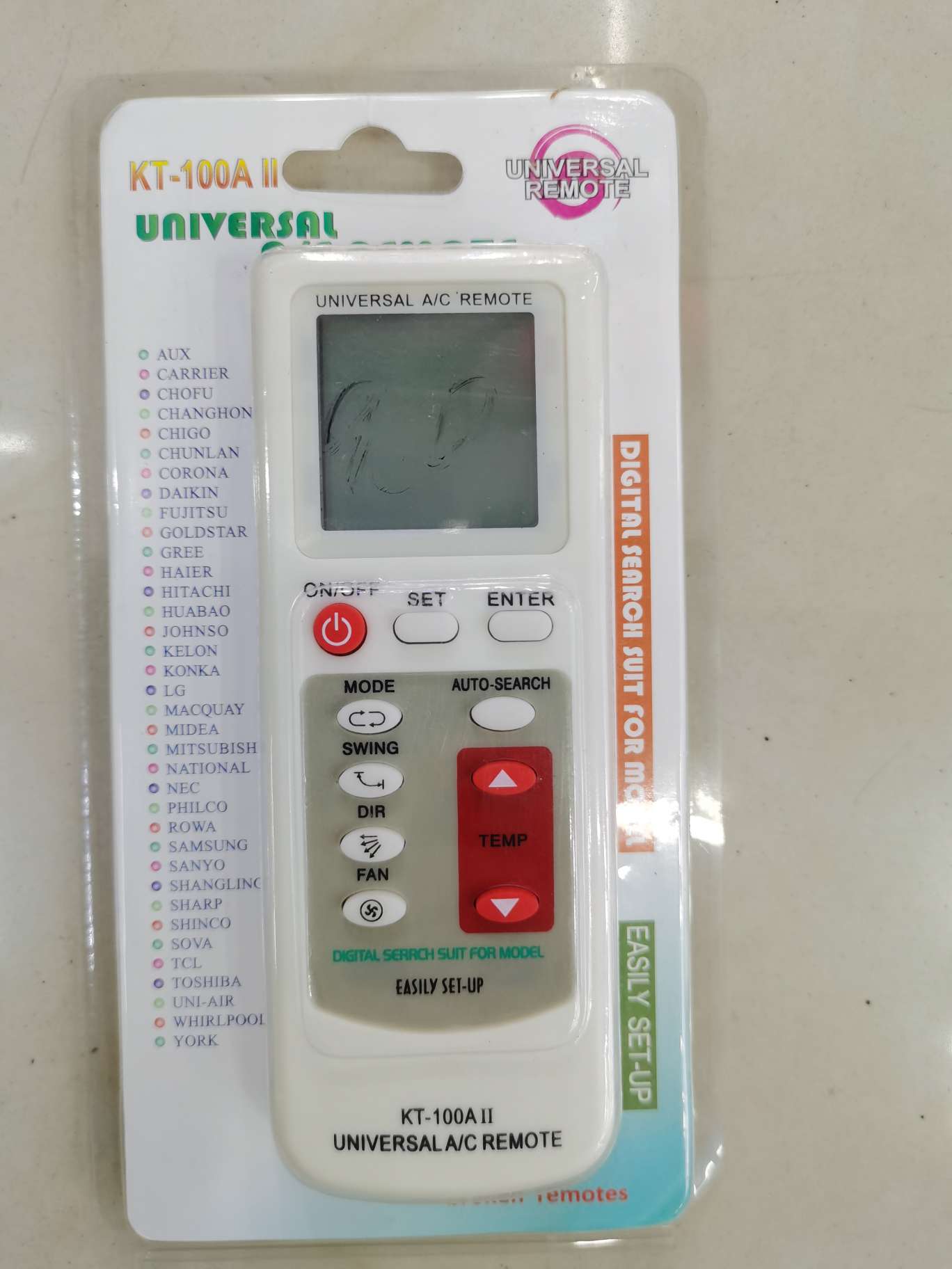 KT100 air conditioning universal remote control