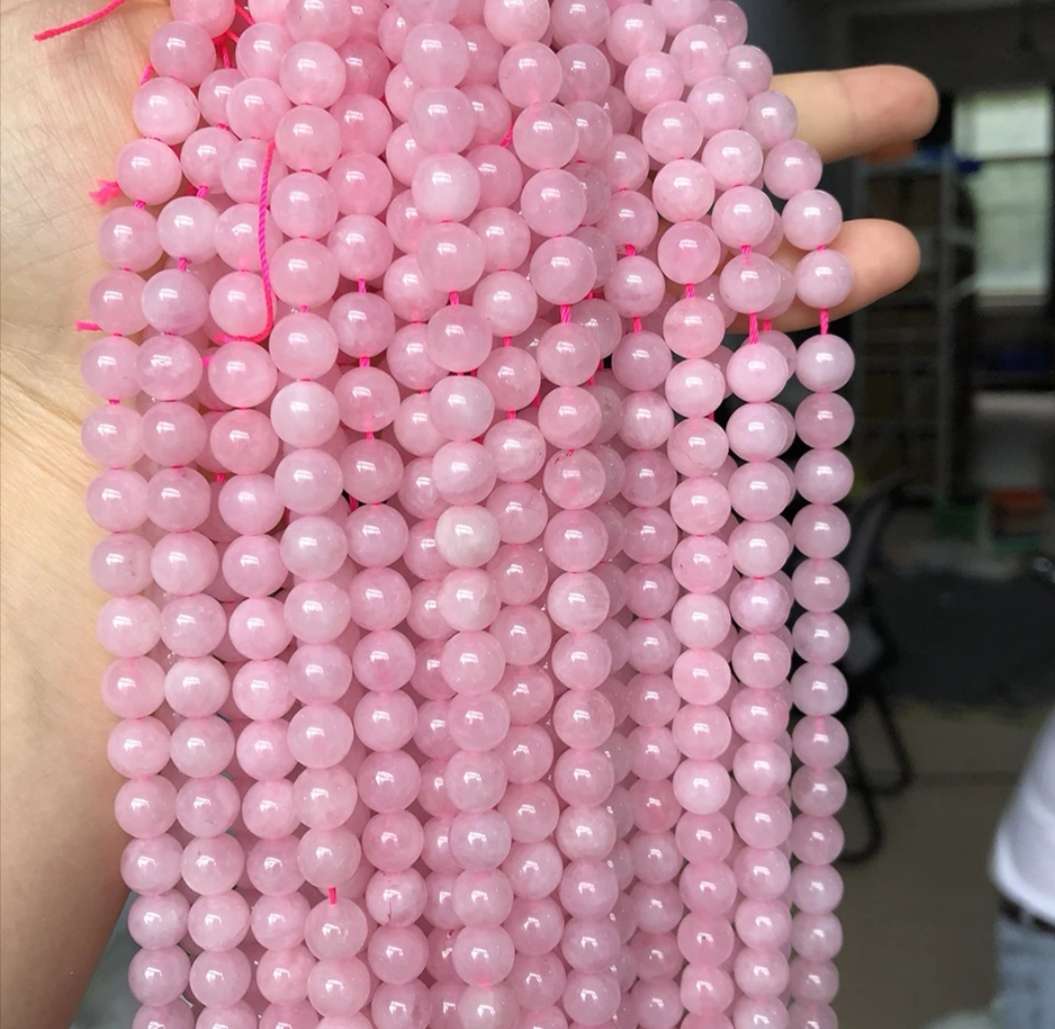 4mm, 6mm, 8mm, 10mm, 12mm natural rose quartz garden beads, DIY necklaces and bracelets Specification image