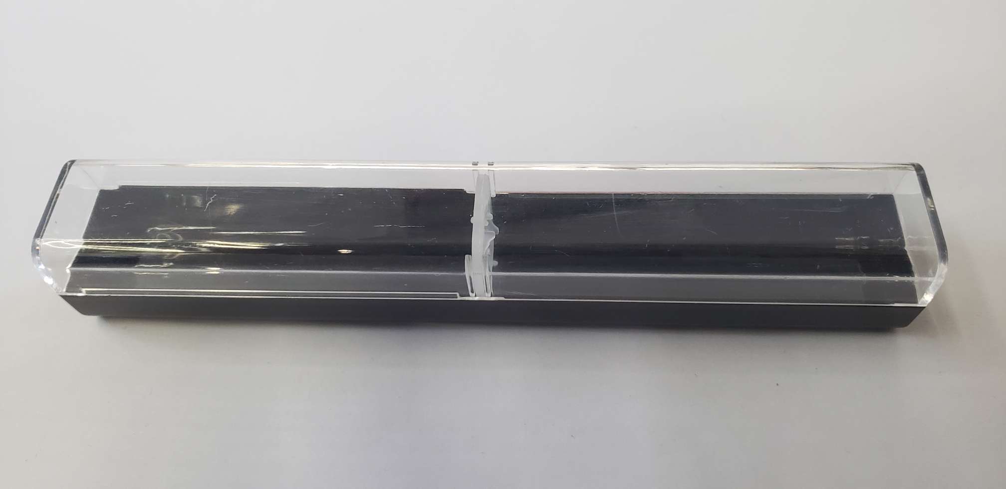 钢笔圆珠笔礼品笔盒塑料透明亚克力礼品盒长方形塑料盒文具收纳包装202黑底