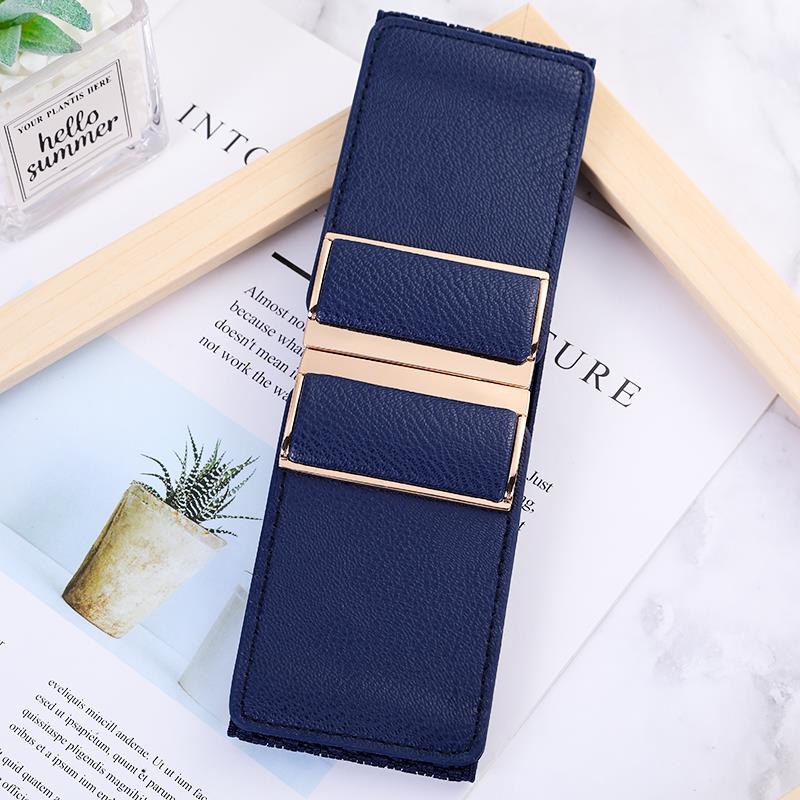 Ladies' decorative wide waistband, versatile and fashionable Korean style button-down elastic elastic belt with down jacket dress belt, youth dance waistband, Korean style elastic elastic skirt belt wholesale 633 item number, 6 cm wide undefined