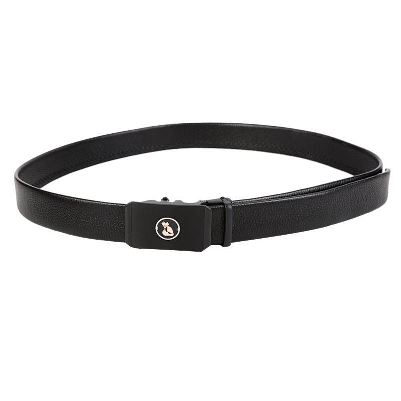 生产高档男士头层牛皮自动扣腰带双面荔枝纹商务真皮皮带正品新款 休闲皮带 学生西装皮带自主品牌腰带74 76 75细节图