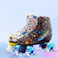 双排轮滑鞋闪光轮旱冰鞋，溜冰场专用鞋图