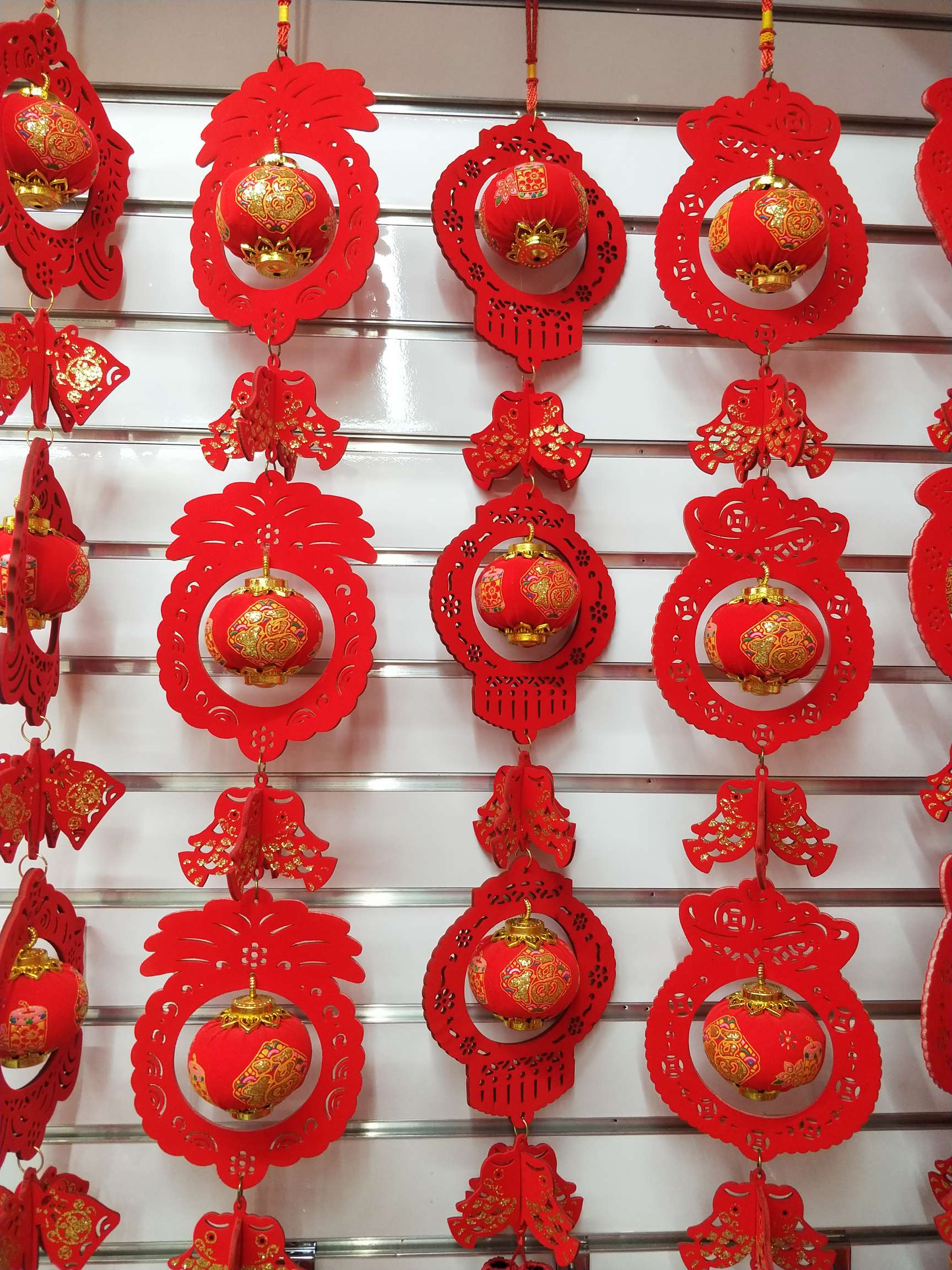 Home decoration festival gifts jw-06-15 Hollowed-out money bags, lanterns, double fish velvet printed money bags, lucky bag strings and pendants