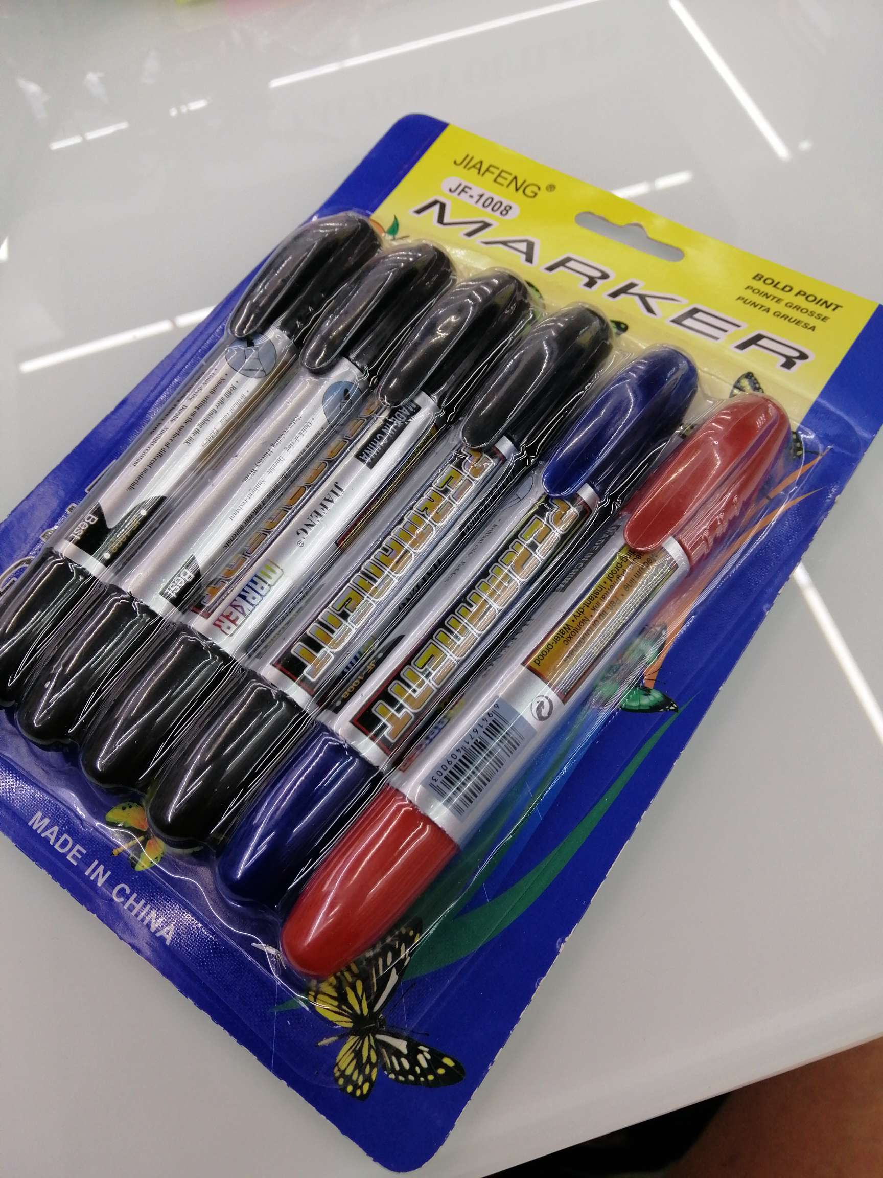 A 6-piece JF-1008 marker pen with suction card packaging details Picture
