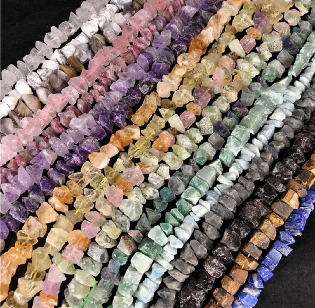 43-46 gemstones aquamarine - grapesite - tourmaline - amethyst - topaz labrador stone beads 13-15mm for making jewelry thumbnail