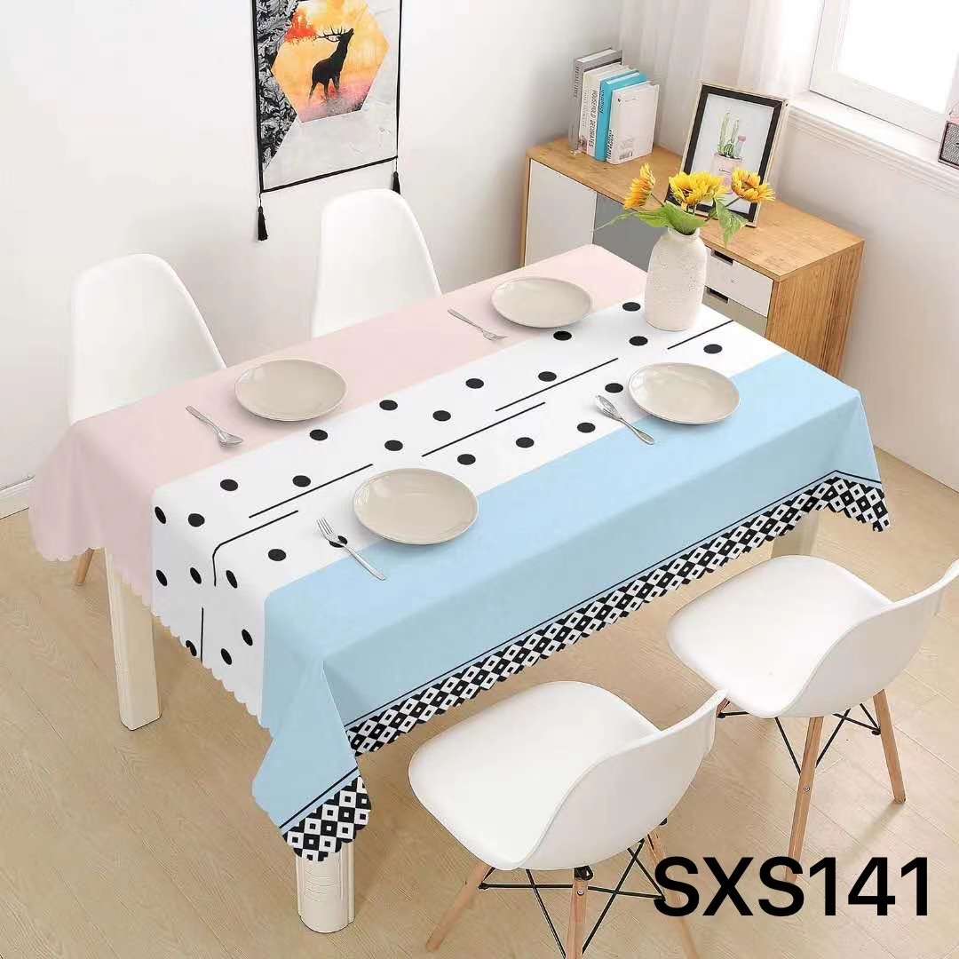 PVC printing water-proof, oil-proof, no-wash tablecloth 1.37*20 meters table cloth tea table cloth factory direct sale thumbnail