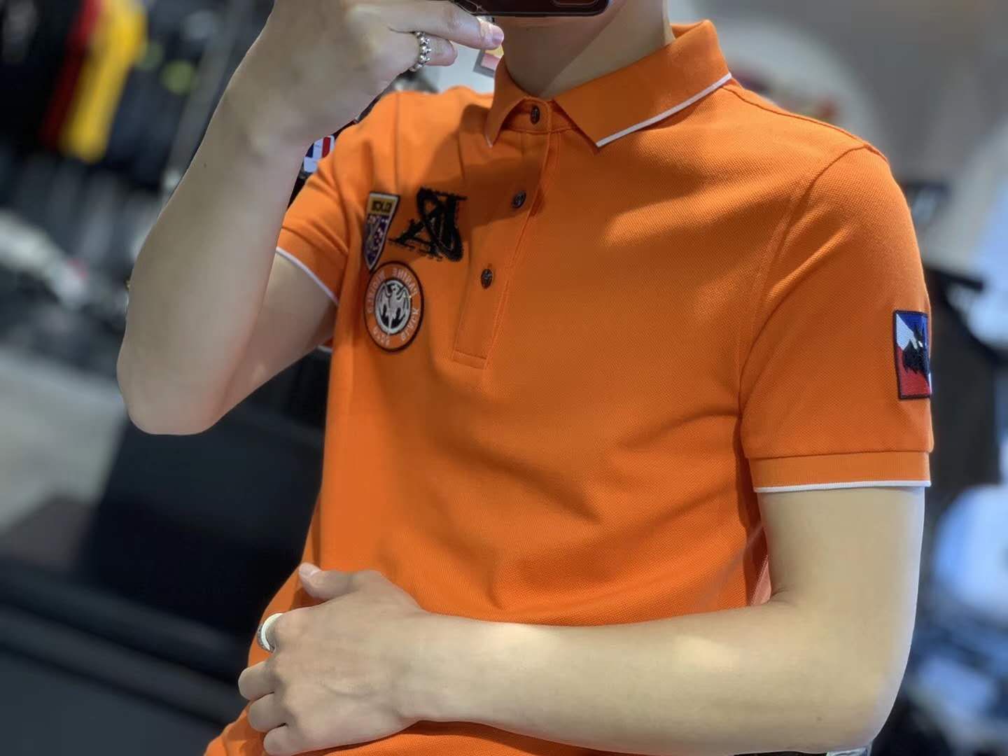 Men's Summer 2020 New men's Polo shirts casual men's lapels short sleeved men's fashion Orange thumbnail