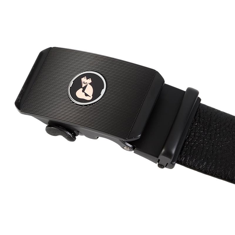 生产高档男士头层牛皮自动扣腰带双面荔枝纹商务真皮皮带正品新款 休闲皮带 学生西装皮带自主品牌腰带74 76 75详情图7