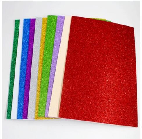 250g金葱平面彩色卡纸特种纸批发 儿童手工折纸闪光亮片艺术纸产品图