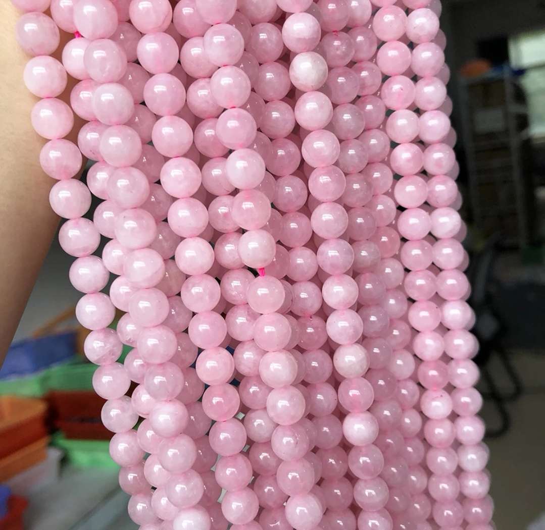 4mm, 6mm, 8mm, 10mm, 12mm natural rose quartz garden beads, DIY necklaces and bracelets details Picture