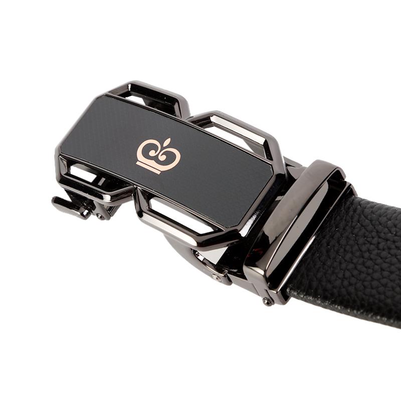 生产高档男士头层牛皮自动扣腰带双面荔枝纹商务真皮皮带正品新款 休闲皮带 学生西装皮带自主品牌腰带 70 71 72 73产品图