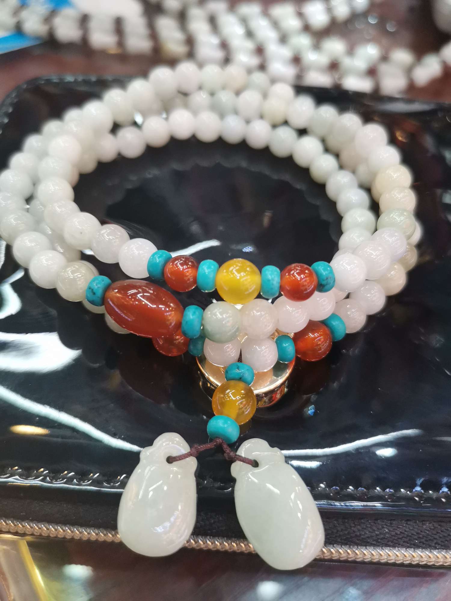 Pulsera esmeralda 3 círculos