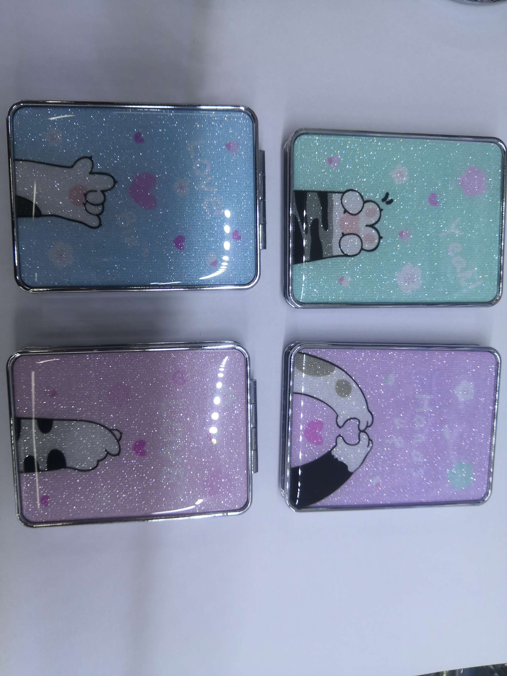 长方形闪粉滴胶镜子产品图