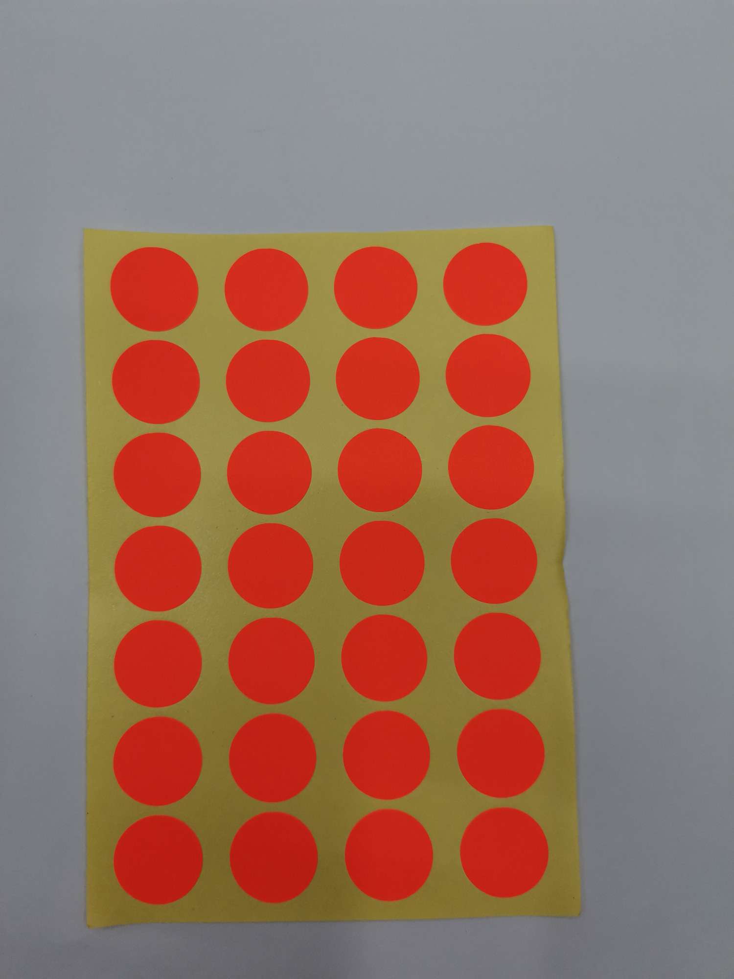 1.9cm in diameter fluorescent adhesive orange red thumbnail