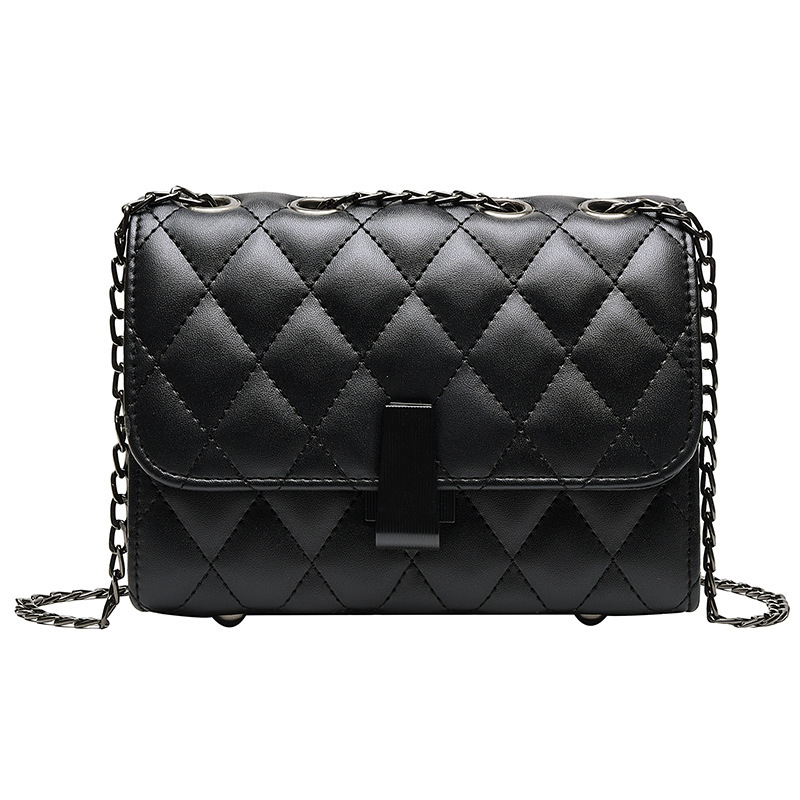 Joker Ins Super Hotwoman Small Square bag 2020 new Korean version small Fragrance Feng Lingge chain mini one shoulder diagonal cross bag thumbnail