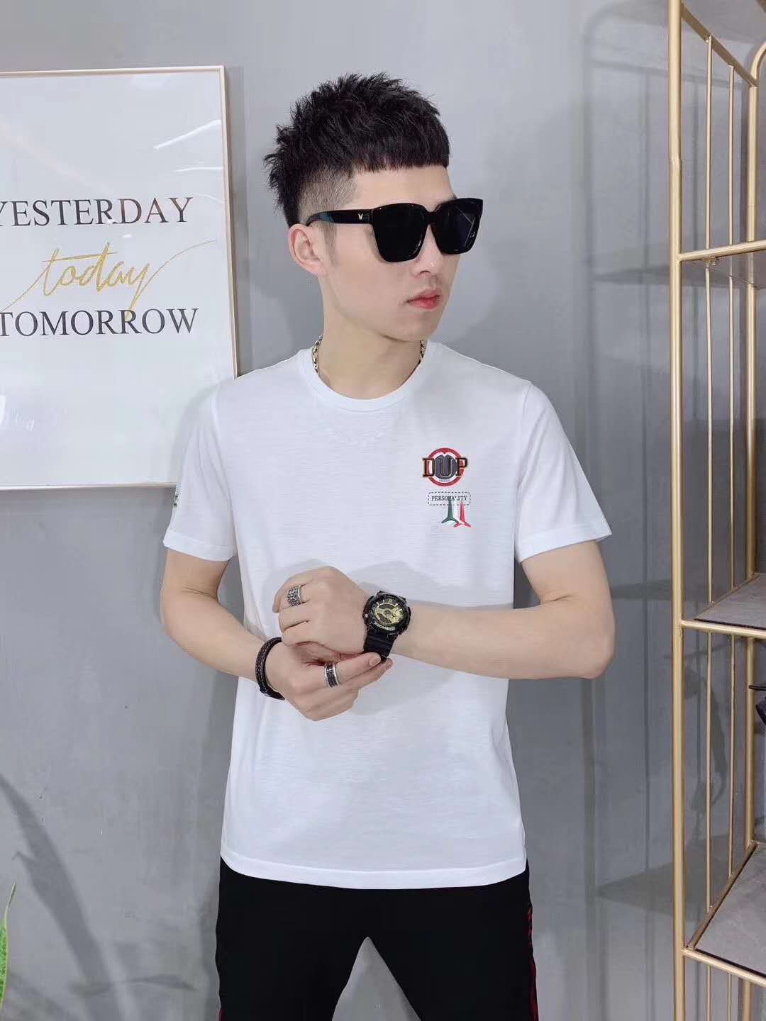 The new short sleeve T-shirt for men in the popular logo summer fashion for students in cotton half-sleeved shirts with versatile white shirts thumbnail
