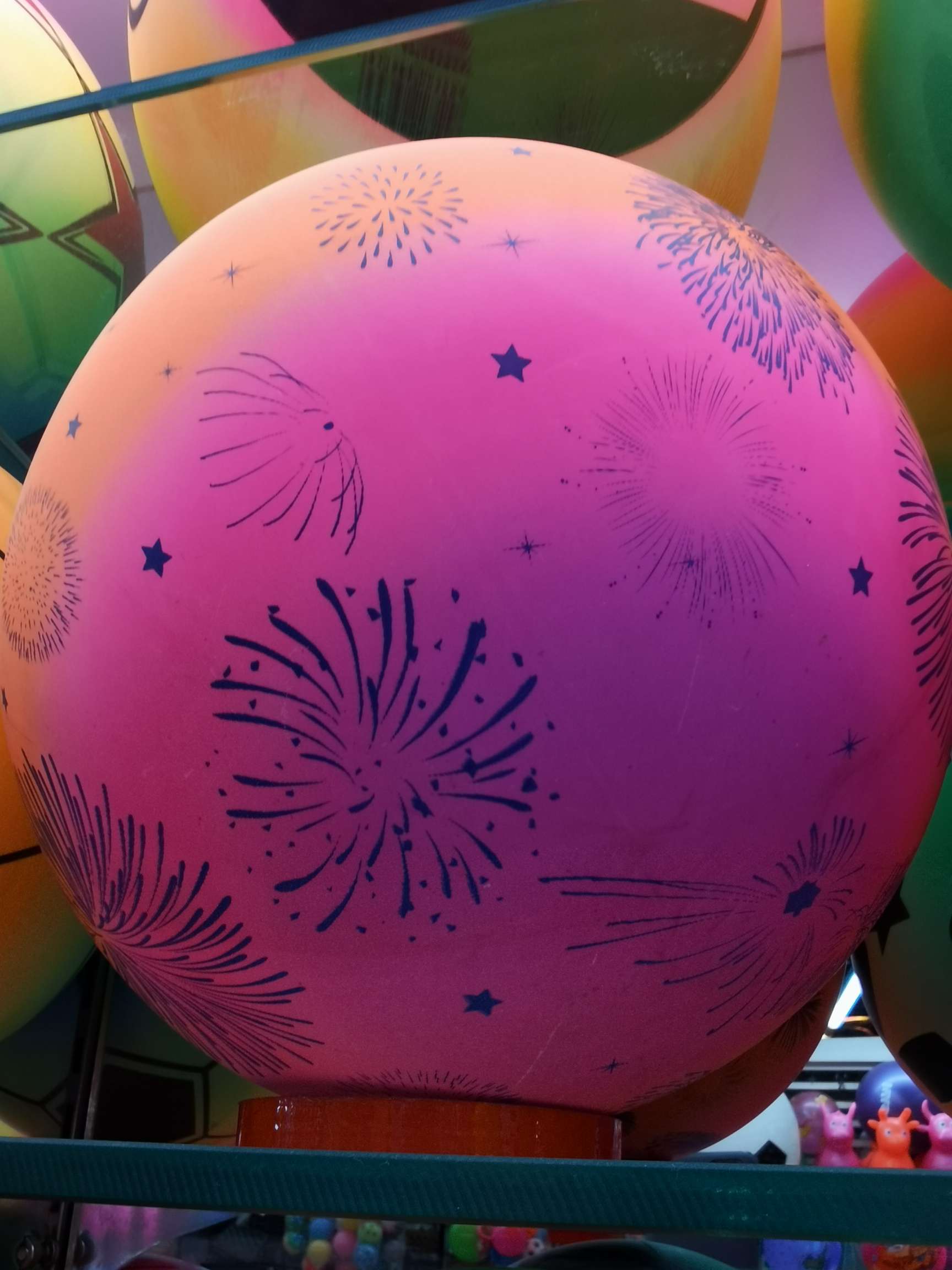 厂家直销9寸彩虹印焰火花PVC球