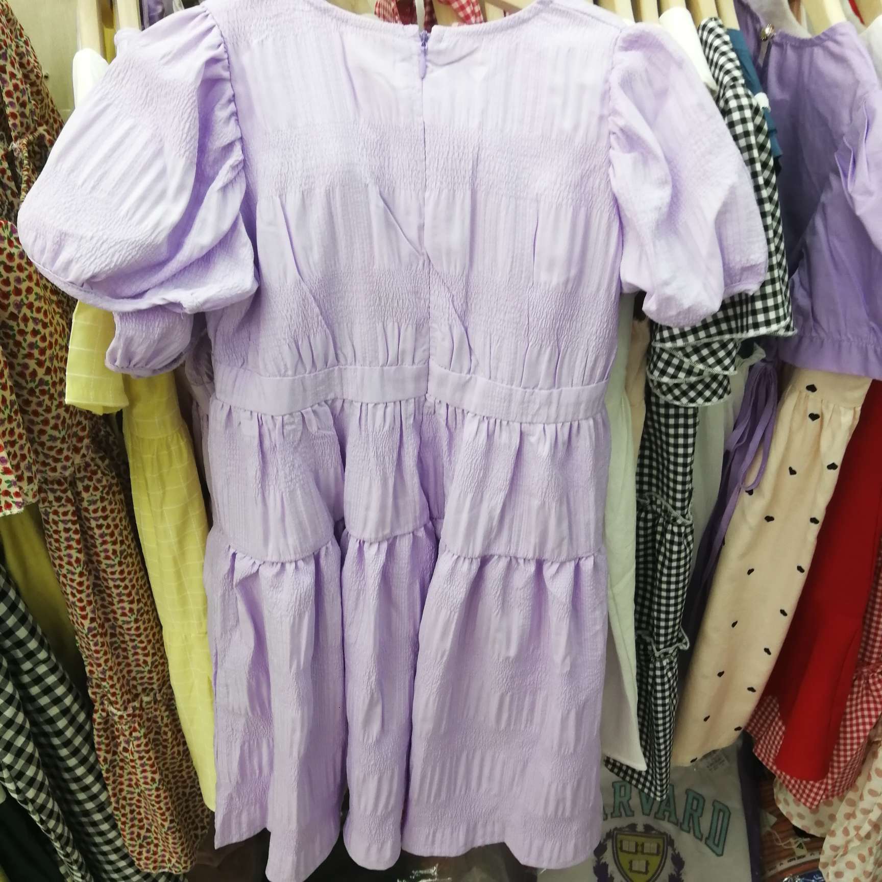 Slim-fitting purple girls' dress Application Scenario