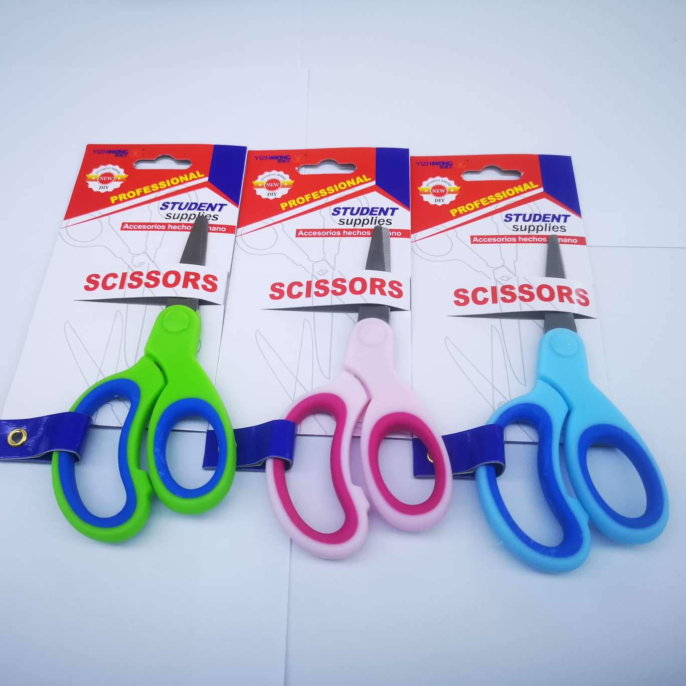 Yizhi King 7012D Nail Card Scissors, 24 pieces per box, each box mixed in color, product size 13*6 Item Picture
